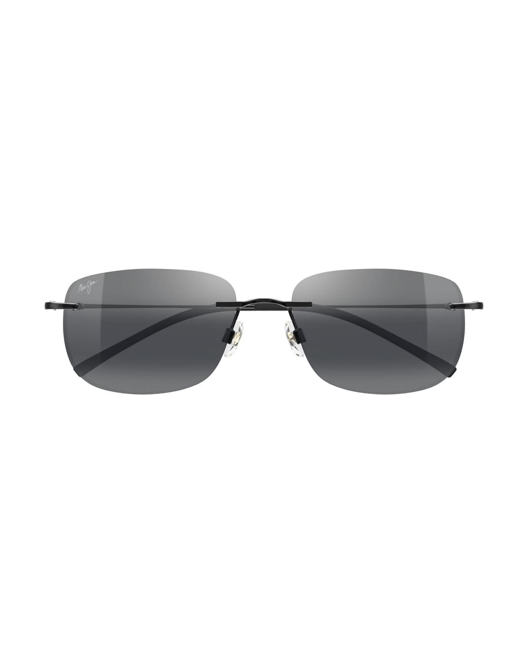 Maui Jim Black Mj0334S 001 Occhiali Da Sole Metallo Grigio Squadrata