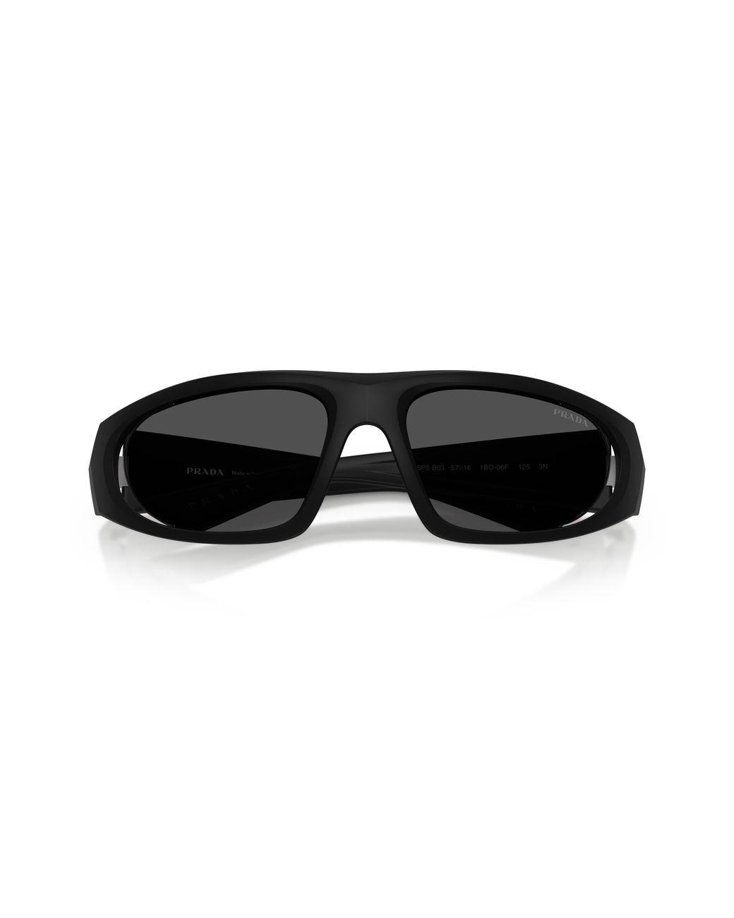 Prada Linea Rossa Black Ps B03S 1Bo06F Sunglasses Injected Geometric Normal for men