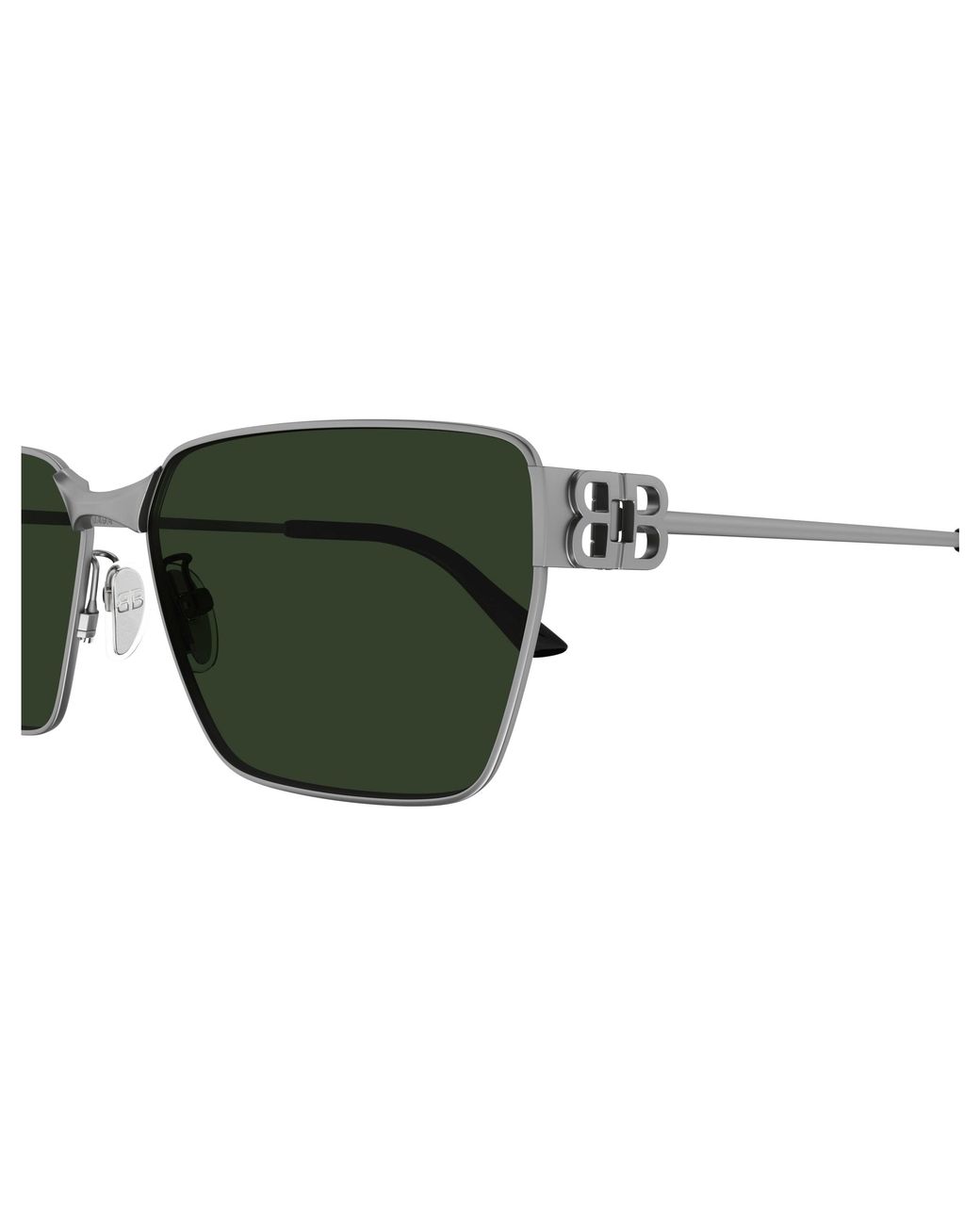 Balenciaga Black Bb0374Sk 002 Sunglasses Metal Squared