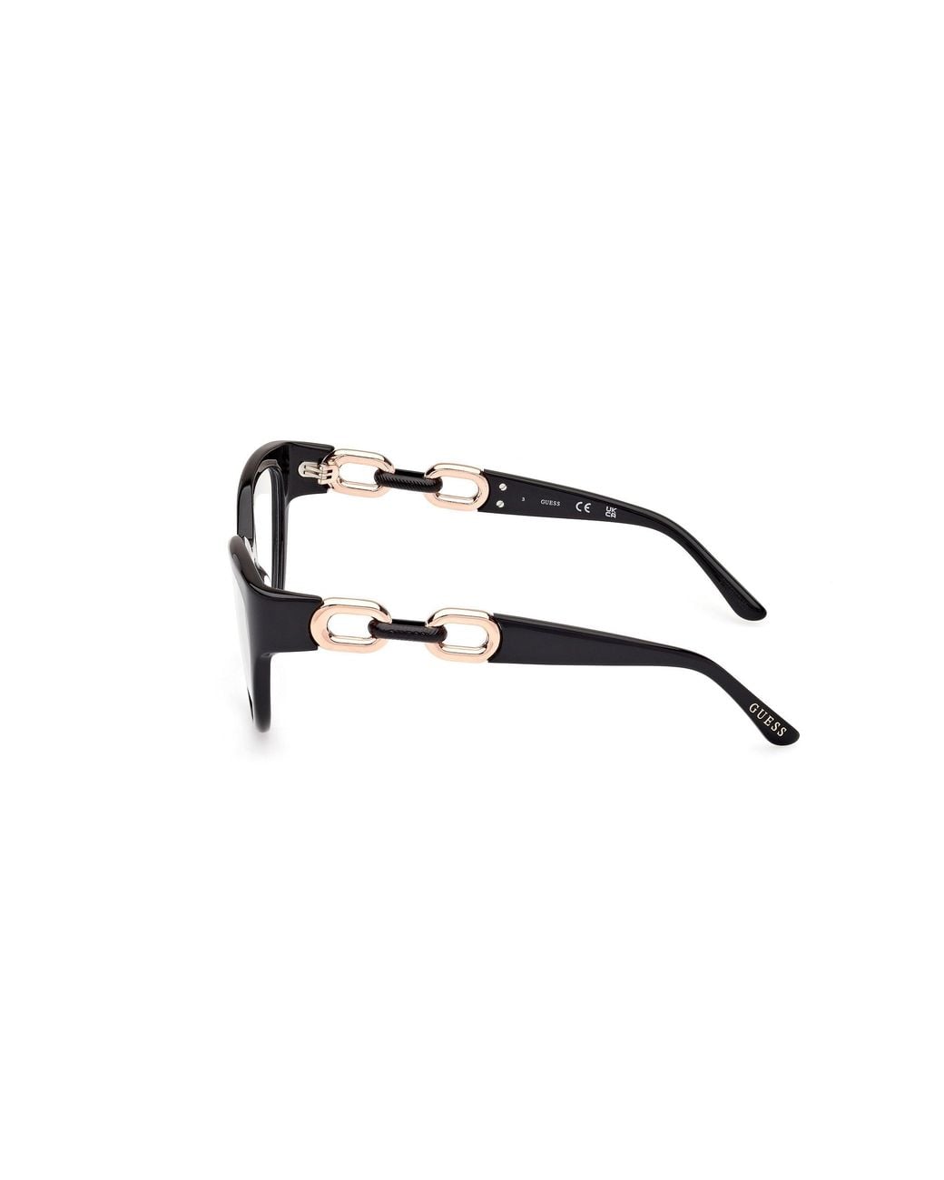 Guess Black Gu50182 001 Optical Frames Acetate Cat Eye Normal