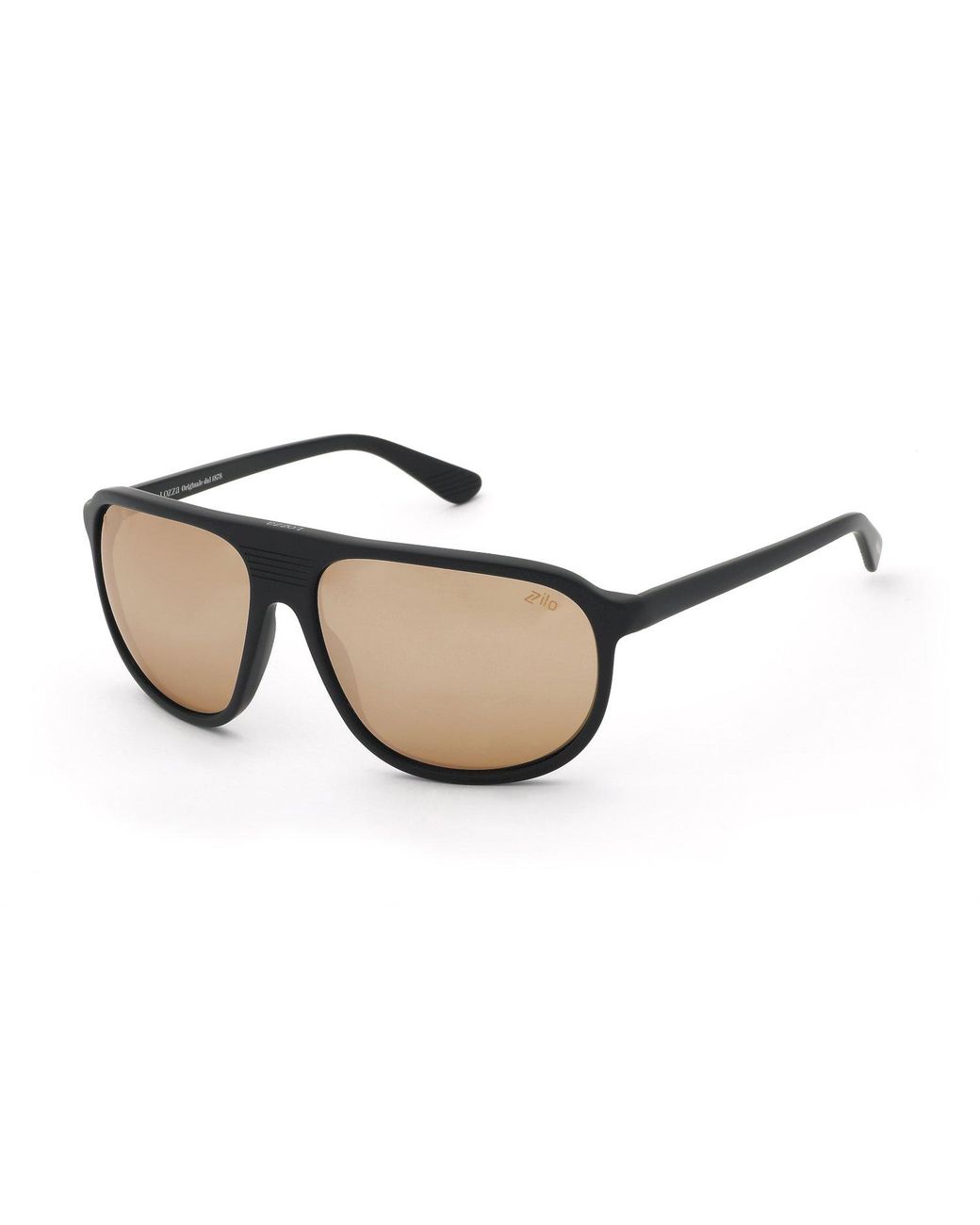 Lozza Black Sl4417 703X Sunglasses Acetate Pilot Normal Mirrored for men