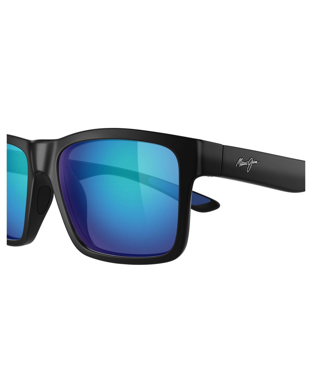 Maui Jim Black Mj0897S 007 Occhiali Da Sole Iniettato Blu Squadrata