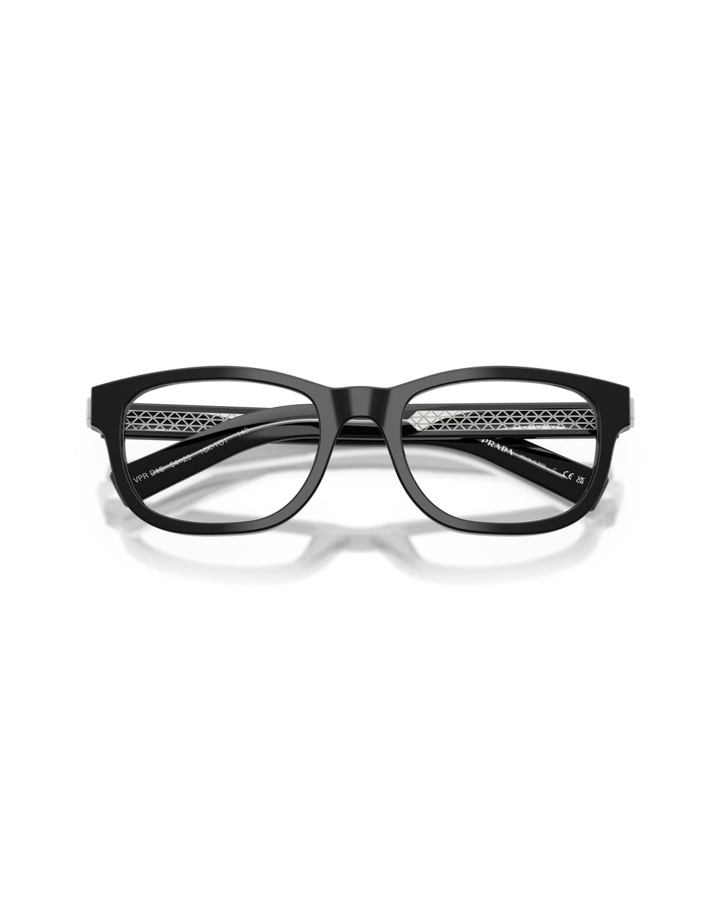 Prada Black Pr D16V 16K1O1 Optical Frames Acetate Transparent Squared Normal for men
