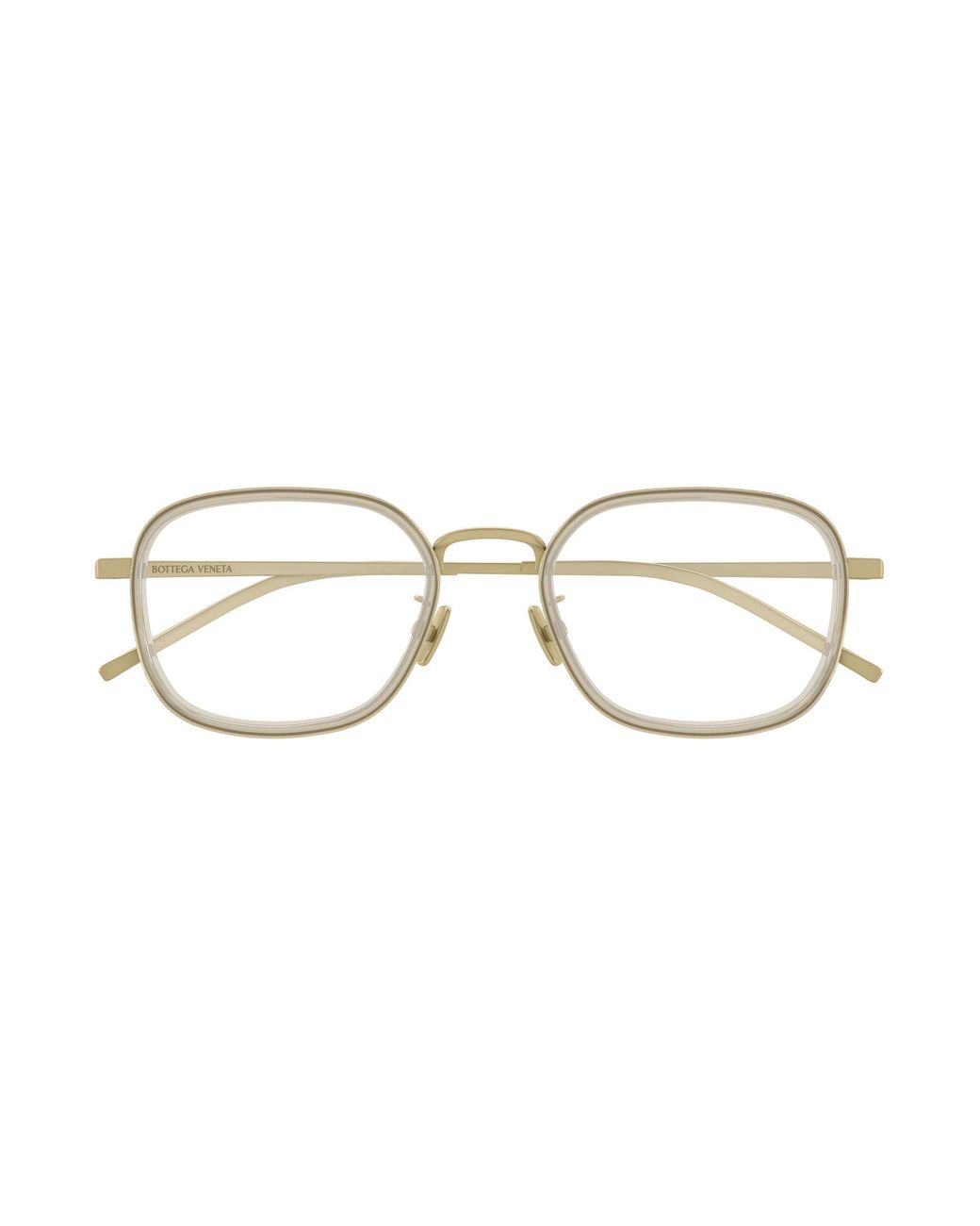 Bottega Veneta Black Bv1427Oa 003 Optical Frames Titanium Transparent Squared