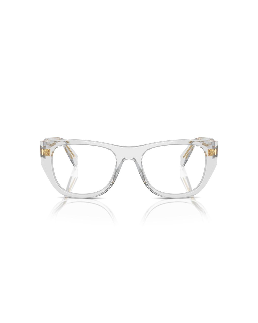 Prada Black Pr A18V 12R1O1 Optical Frames Acetate Geometric Normal