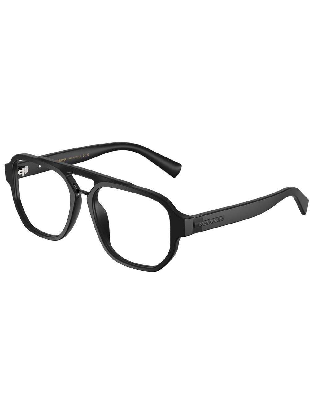 Dolce & Gabbana Black Dg3447 2525 Optical Frames Acetate Transparent Pilot Normal for men