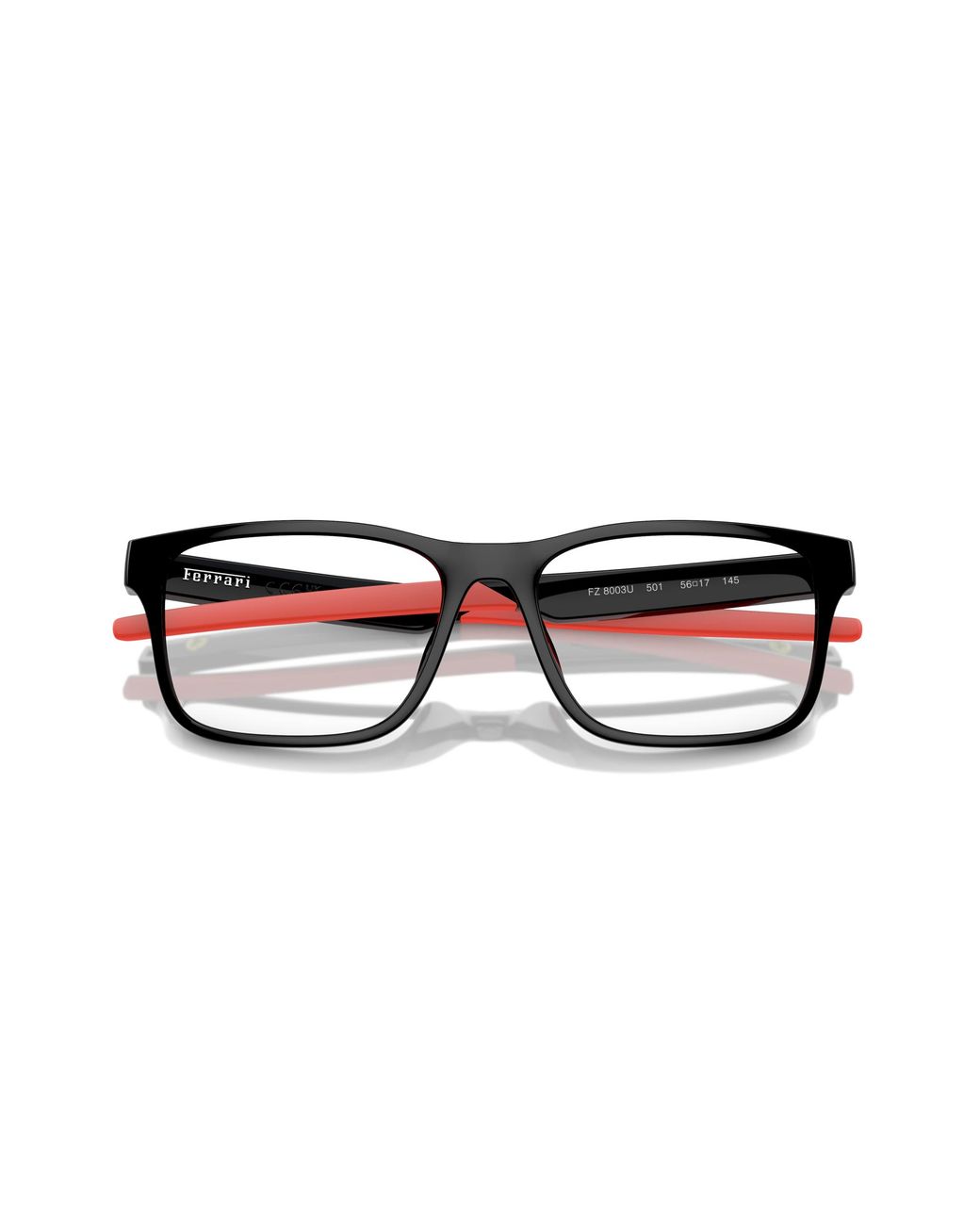 FERRARI SCUDERIA Black Fz8003U 501 Optical Frames Injected Squared Normal for men