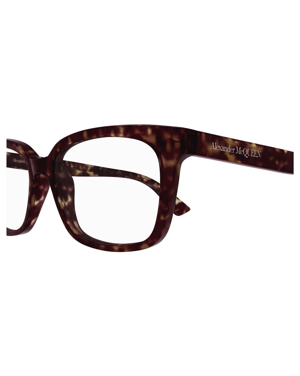 McQueen Black Am0464O 002 Optical Frames Acetate Transparent Squared