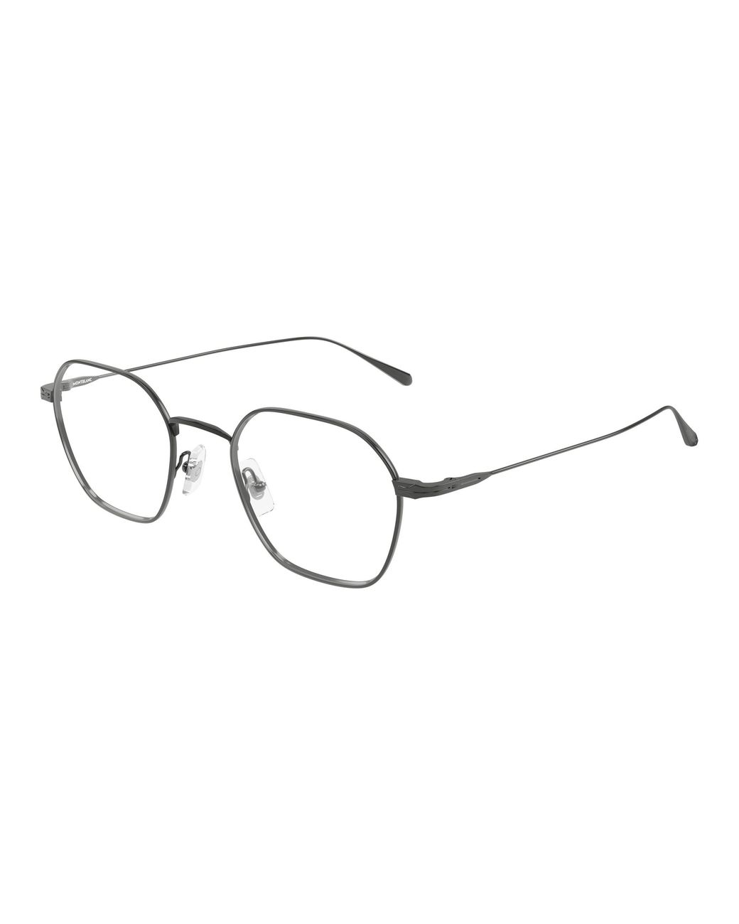 Montblanc Black Mb0472O 003 Optical Frames Metal Transparent Geometric for men