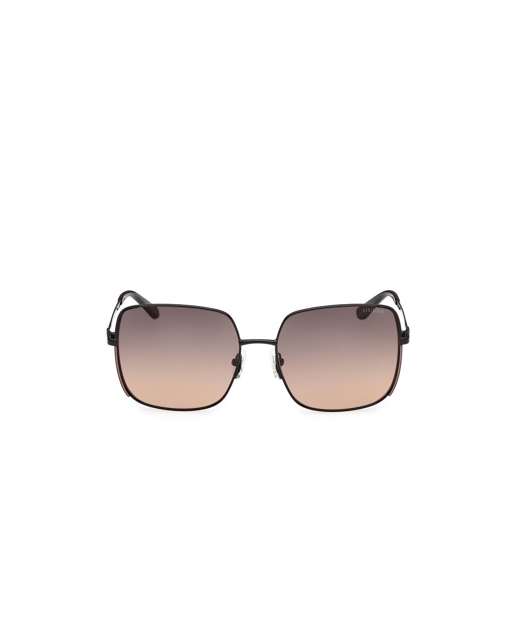 Guess Black Gu00194 01B Sunglasses Metal Smoke Squared Normal