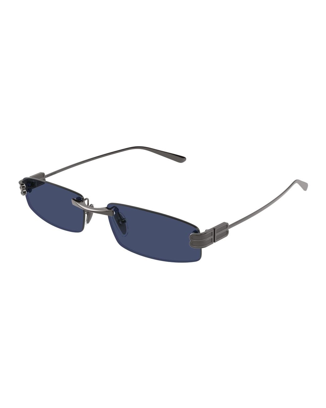 Balenciaga Black Bb0488S 013 Sunglasses Metal Squared for men