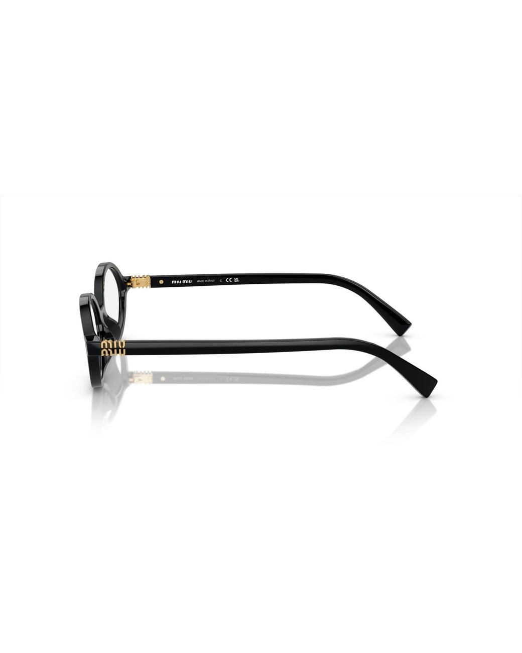 Miu Miu Black Mu 01Xv 1Ab1O1 Optical Frames Acetate Round Normal