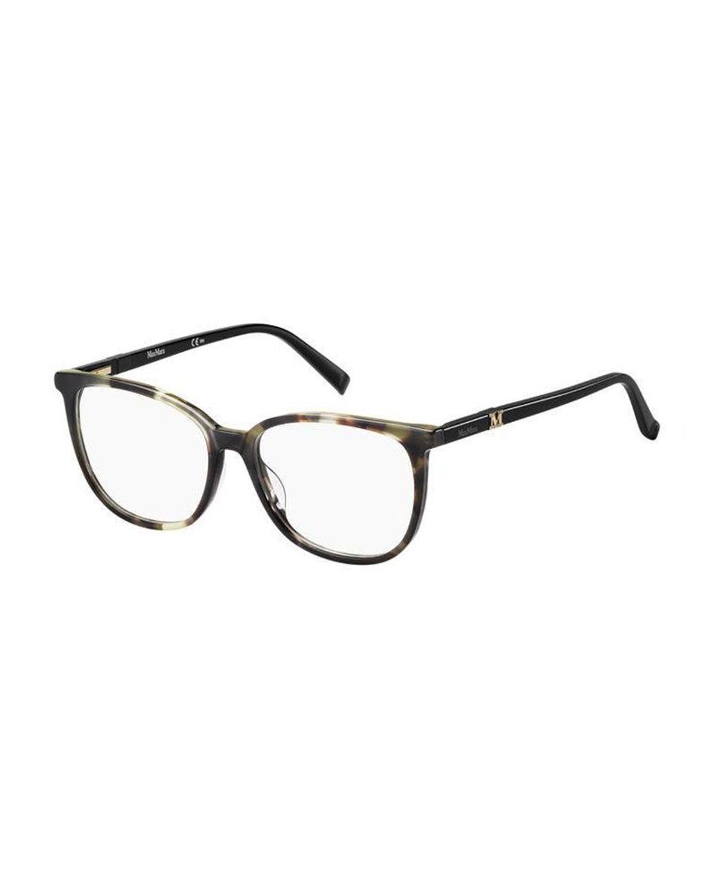 Max Mara Black Mm 1412 T6V Optical Frames Outlet Acetate Round