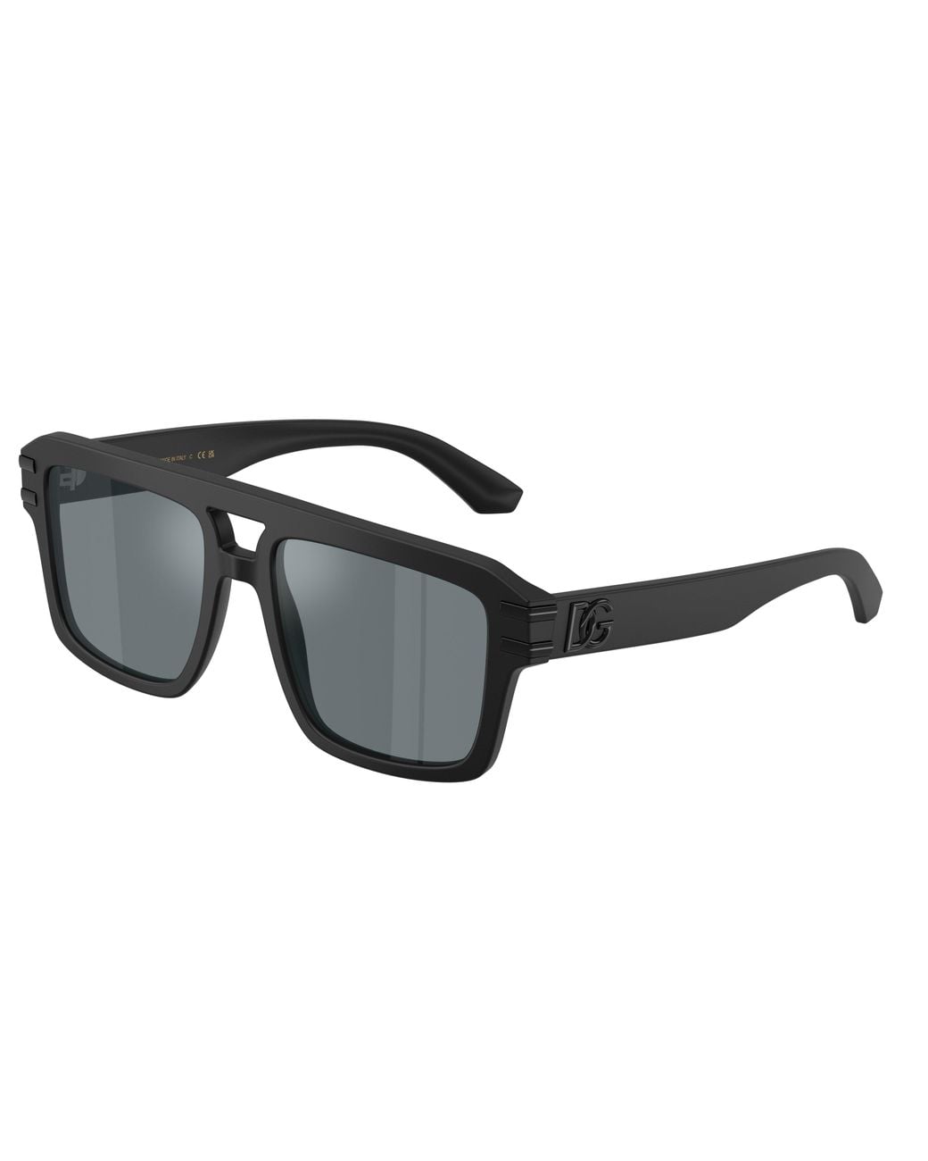 Dolce & Gabbana Black Dg4562 25256G Sunglasses Acetate Pilot Mirror for men