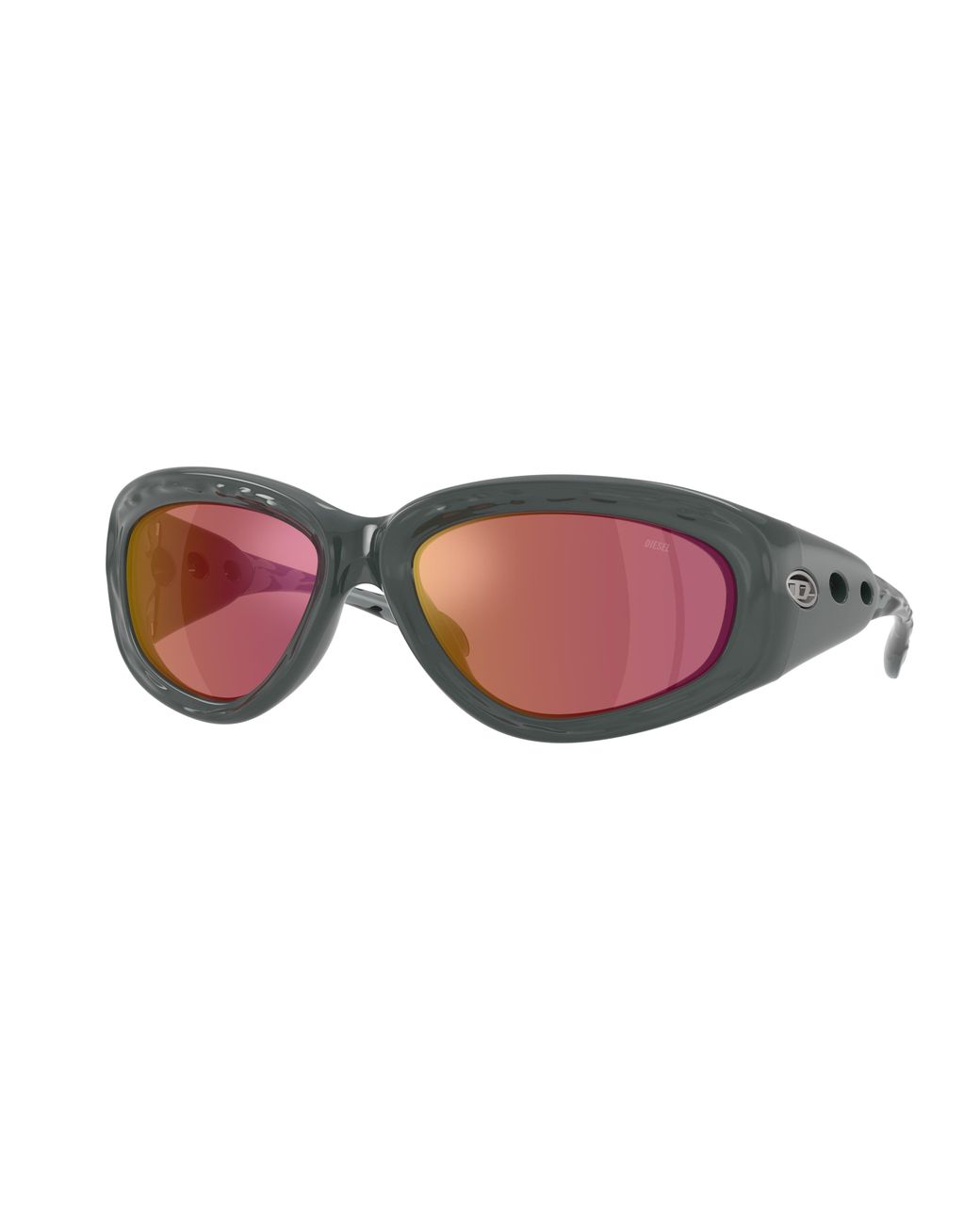 DIESEL Black Dl3015U 2052D0 Sunglasses Injected Pillow Mirror