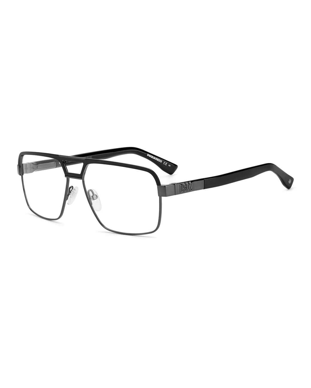 DSquared² Black D2 0034 Rzz Optical Frames Metal Squared for men