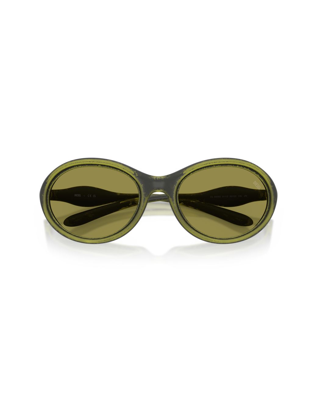 DIESEL Green Dl3009U 511/2 Sunglasses Injected Round Normal
