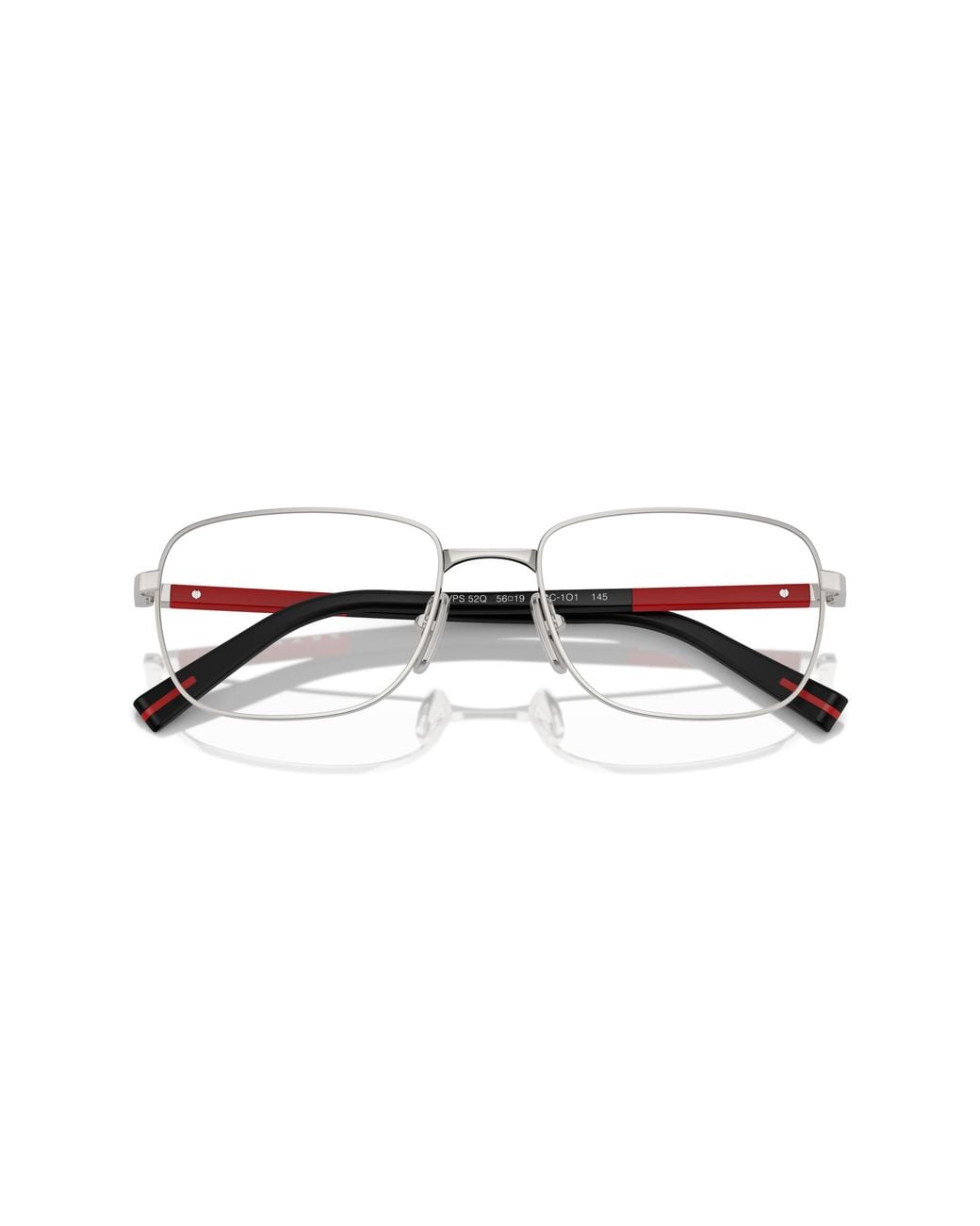 Prada Linea Rossa Black Ps 52Qv 1Bc1O1 Optical Frames Metal Pillow Normal for men