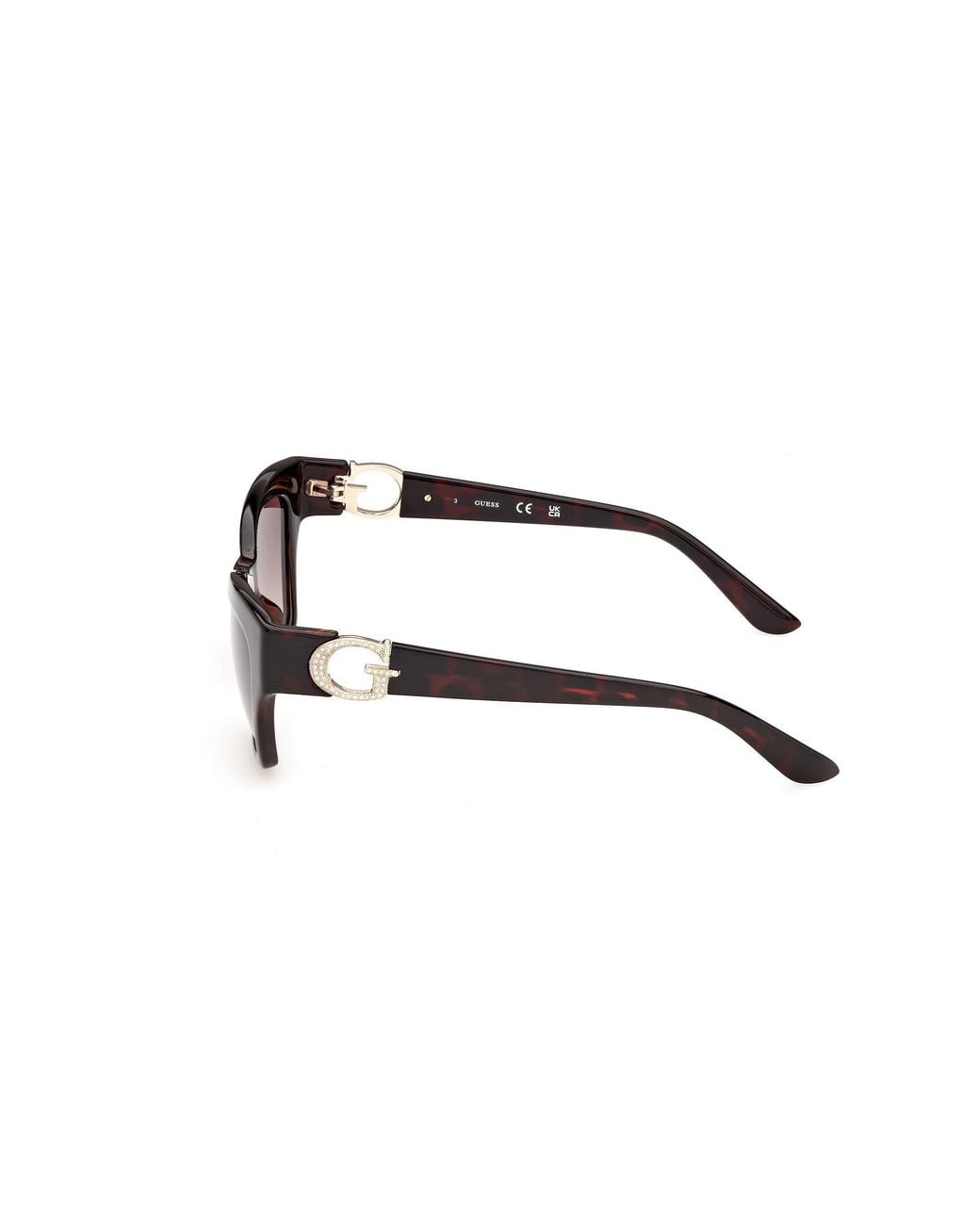 Guess Black Gu00360 52F Sunglasses Injected Squared Normal
