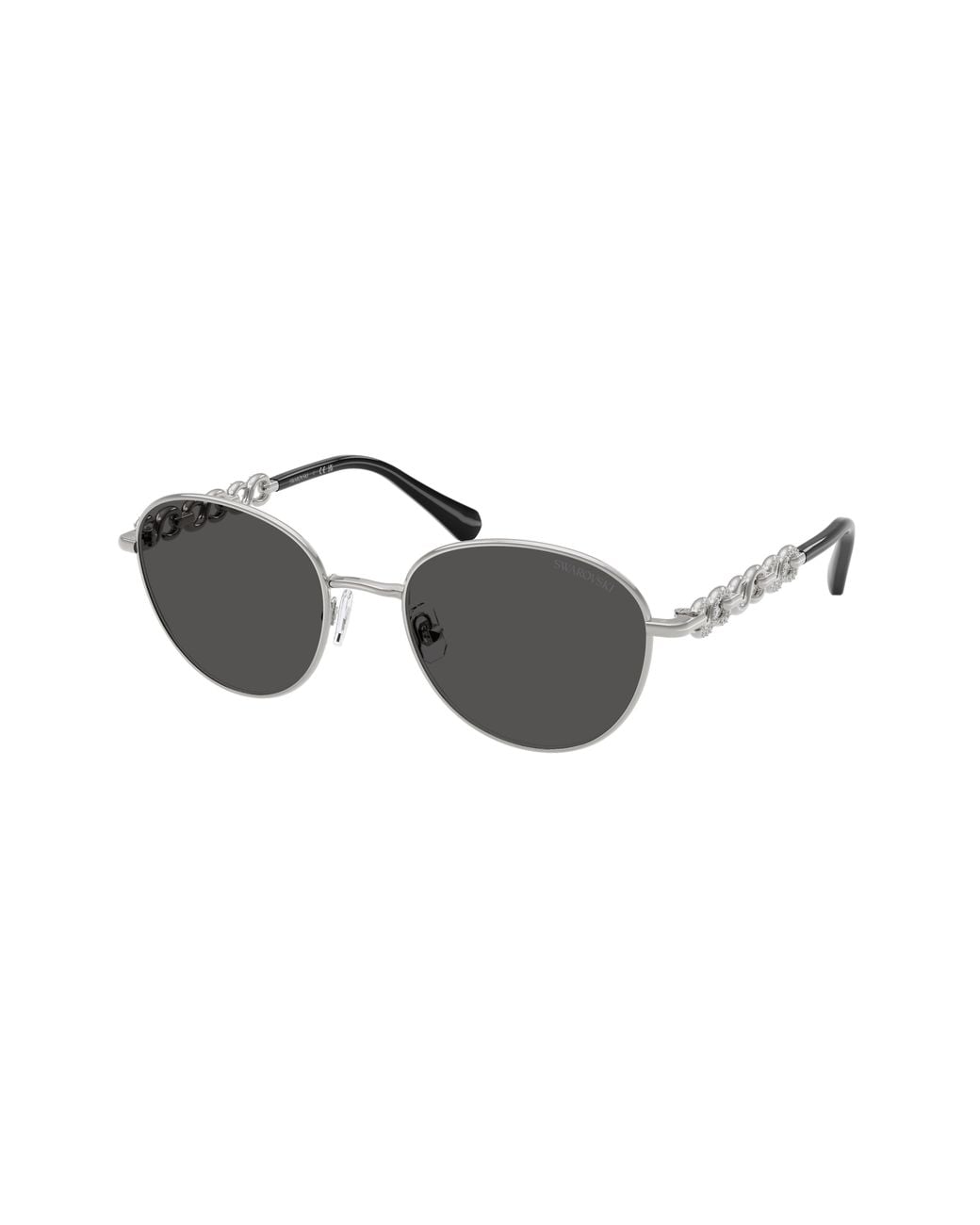 Swarovski Black Sk7049 400187 Sunglasses Metal Pantos Normal