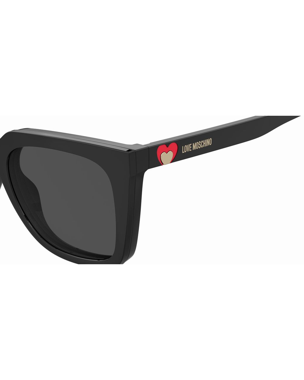 Moschino Black Mol055/Cs 807/Ir Sunglasses Plastic Squared Normal