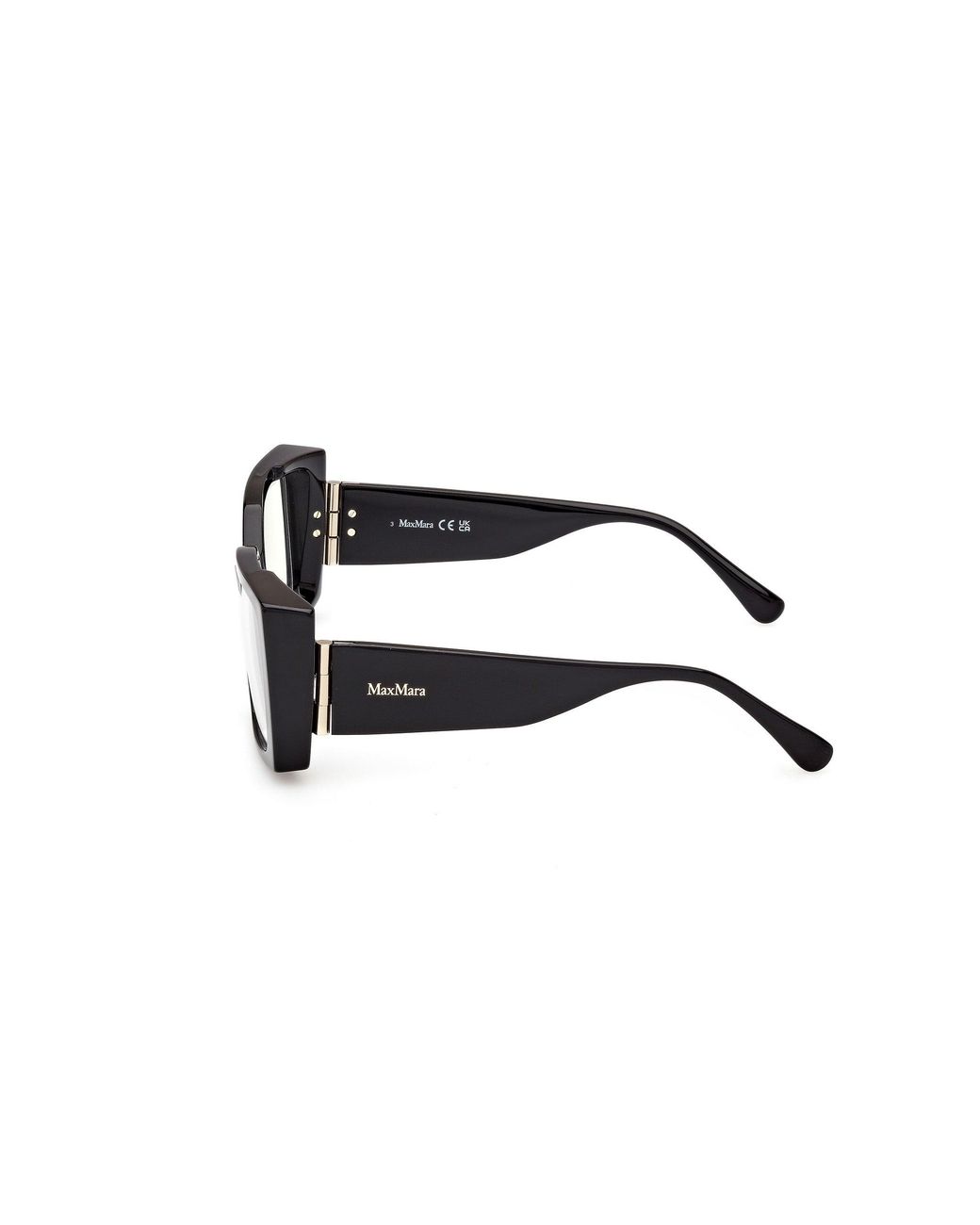 Max Mara Black Mm5173-B 001 Optical Frames Acetate Squared Normal