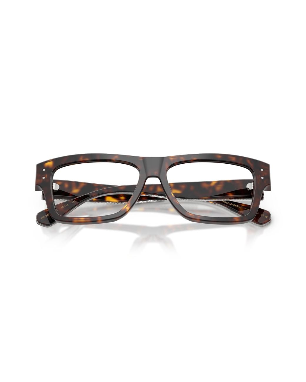 Dolce & Gabbana Black Dg3458 502 Optical Frames Acetate Transparent Squared Normal for men