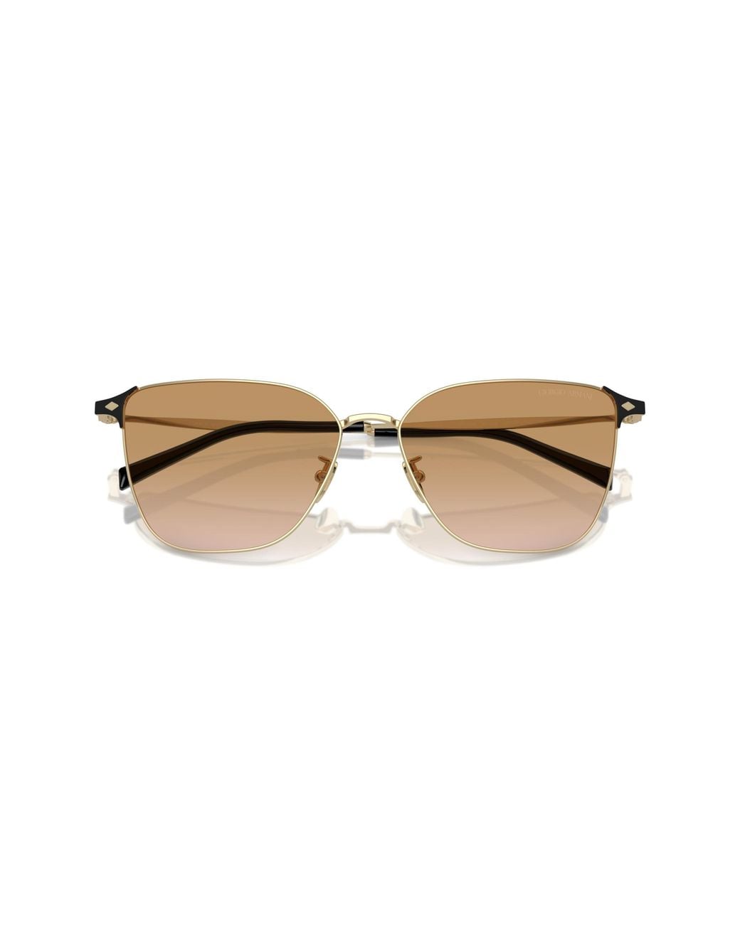 Giorgio Armani Black Ar6155 301313 Sunglasses Steel Squared Normal Shaded