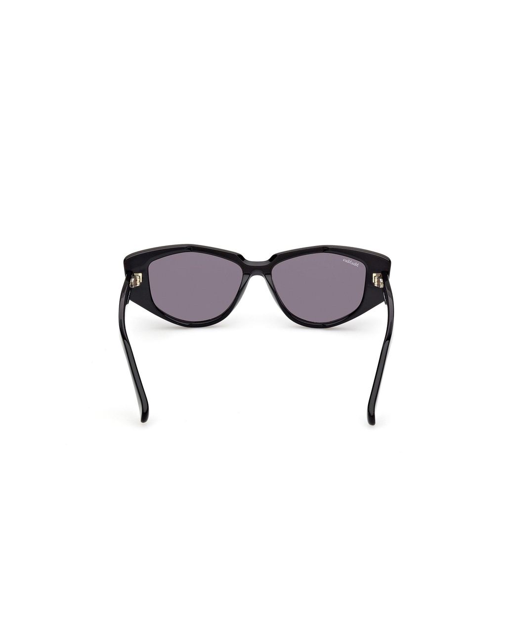Max Mara Black Mm0161 Lee4 01A Sunglasses Acetate Smoke Round Normal