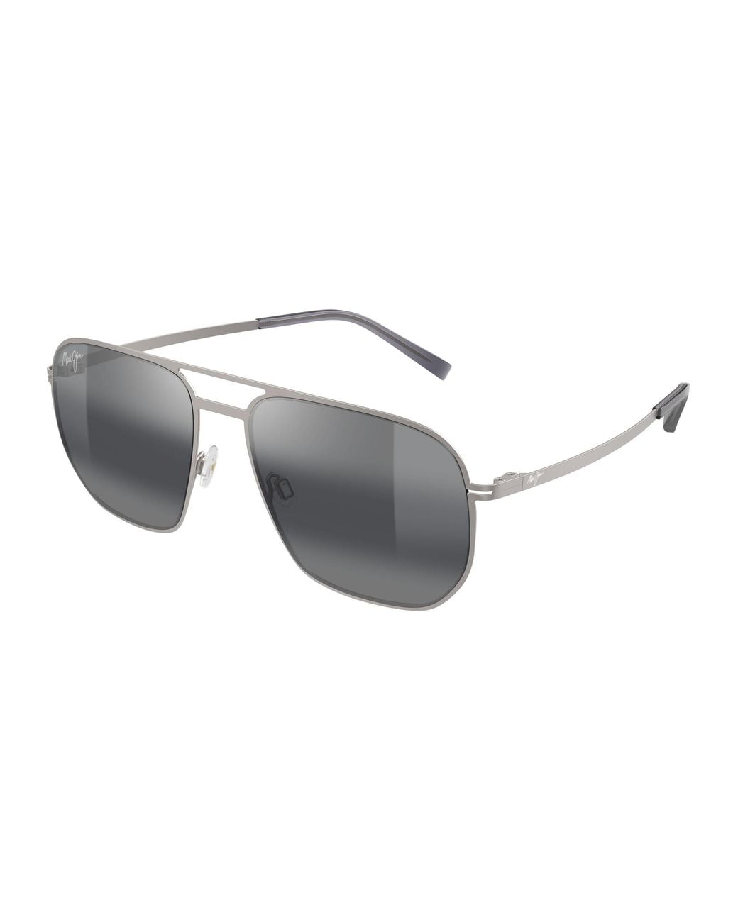 Maui Jim Black Mj0605S 001 Occhiali Da Sole Metallo Grigio Squadrata