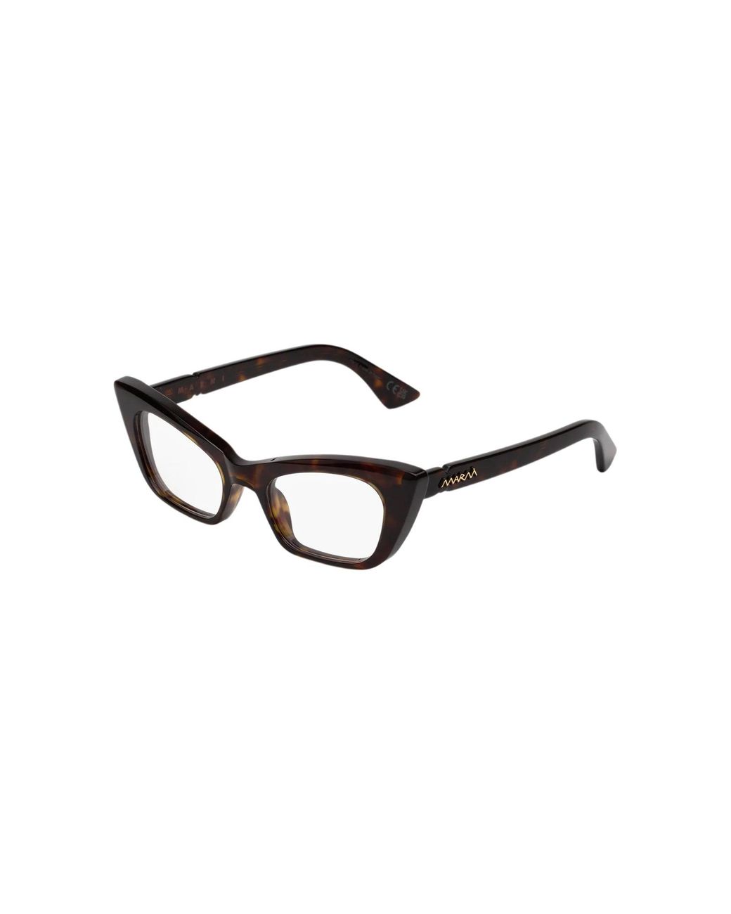Marni Black Kog Nezia Dark Optical Frames Acetate Cat Eye
