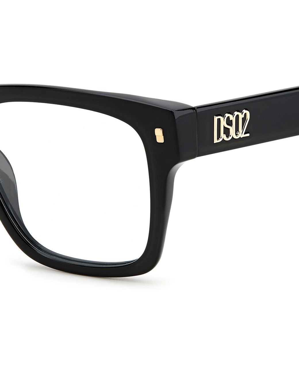 DSquared² Black D2 0037 2M2 Optical Frames Acetate Squared for men