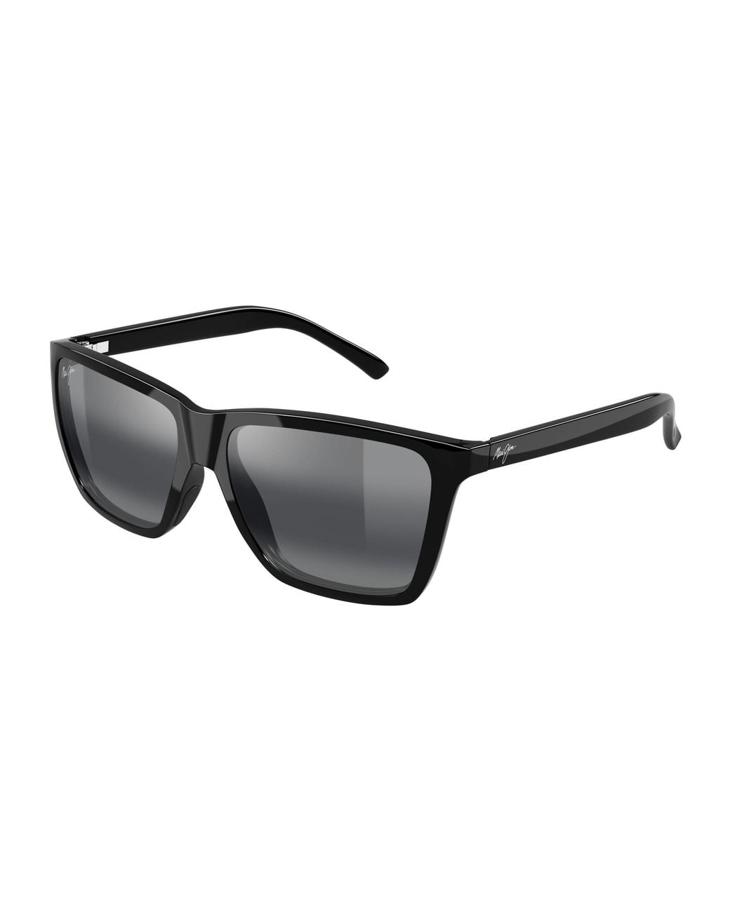 Maui Jim Black Mj0864S 001 Occhiali Da Sole Iniettato Grigio Squadrata