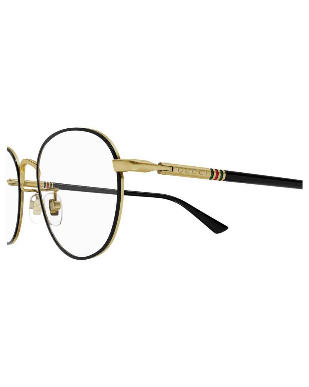 Gucci Black Gg1128Oj 002 Optical Frames Titanium Round