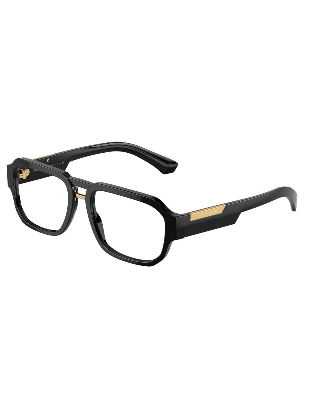 Dolce & Gabbana Black Dg3389 2525 Optical Frames Acetate Transparent Pilot Normal for men