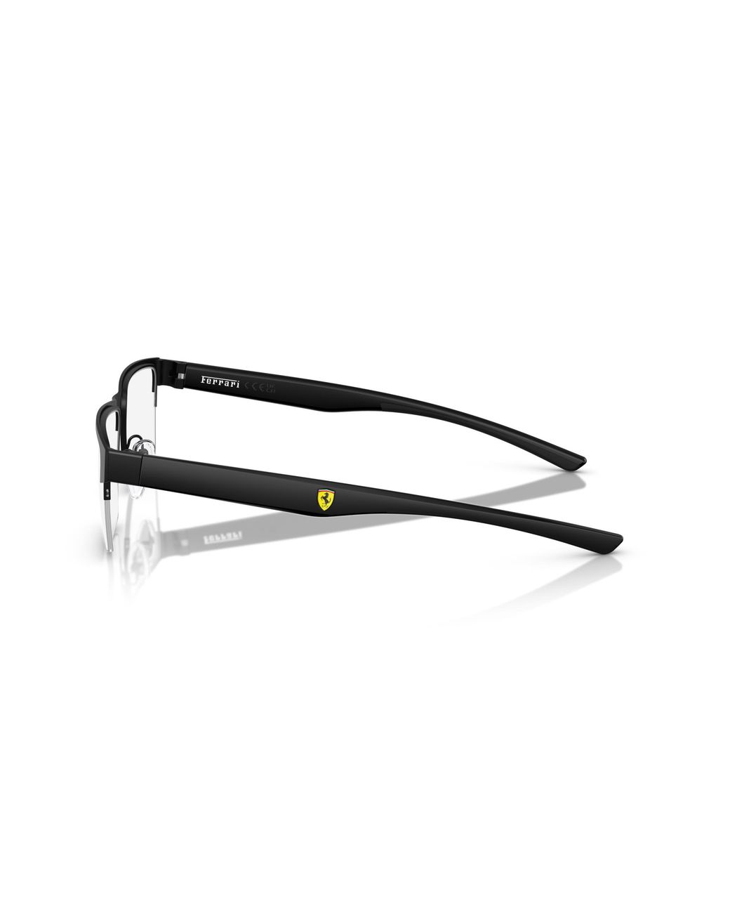 FERRARI SCUDERIA Black Fz7007 101 Optical Frames Metal Squared Normal for men