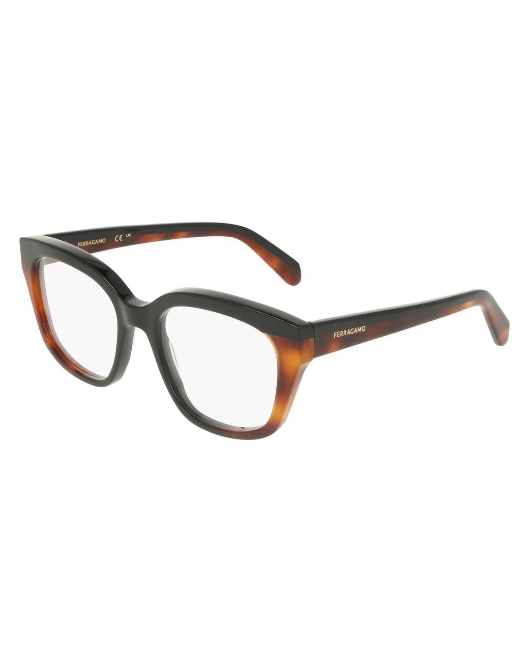 Ferragamo Black Sf3023 006 Optical Frames Acetate Squared Normal