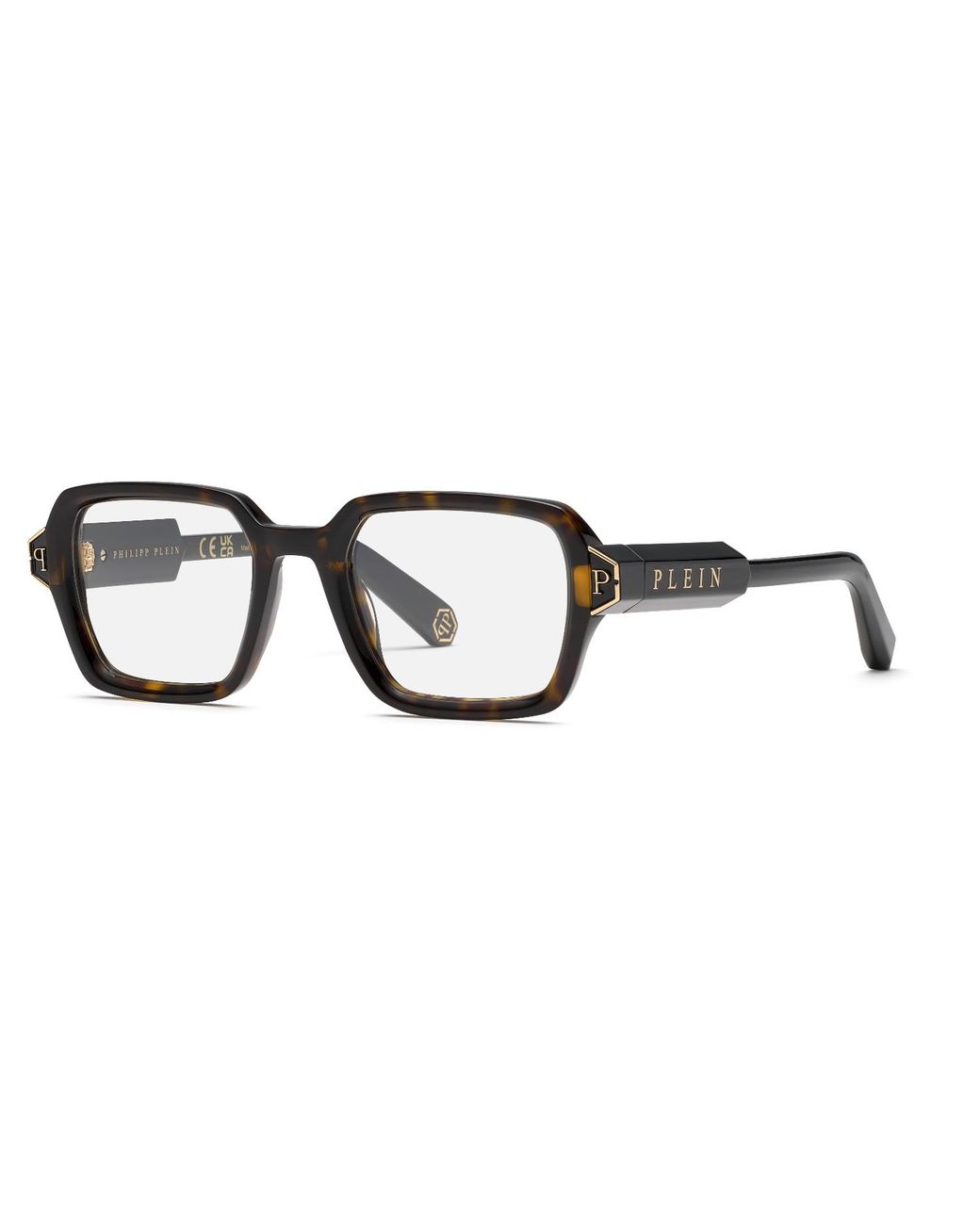 Philipp Plein Black Vpp155M Plein Contemporary 722 Optical Frames Acetate Squared for men