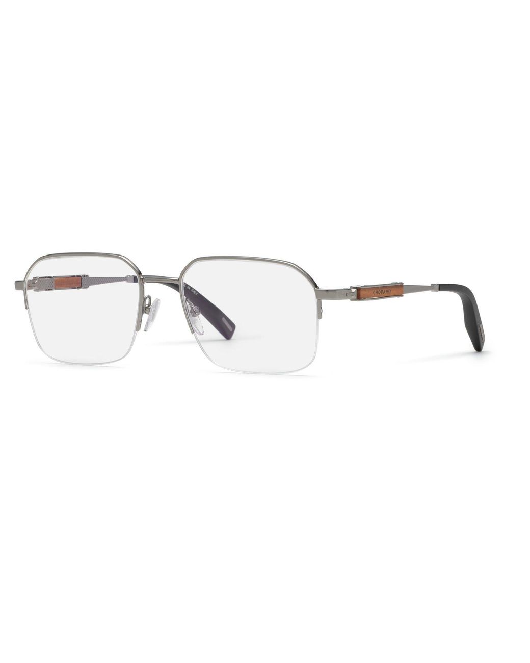 Chopard Black Vchl51 509 Optical Frames Metal Squared for men