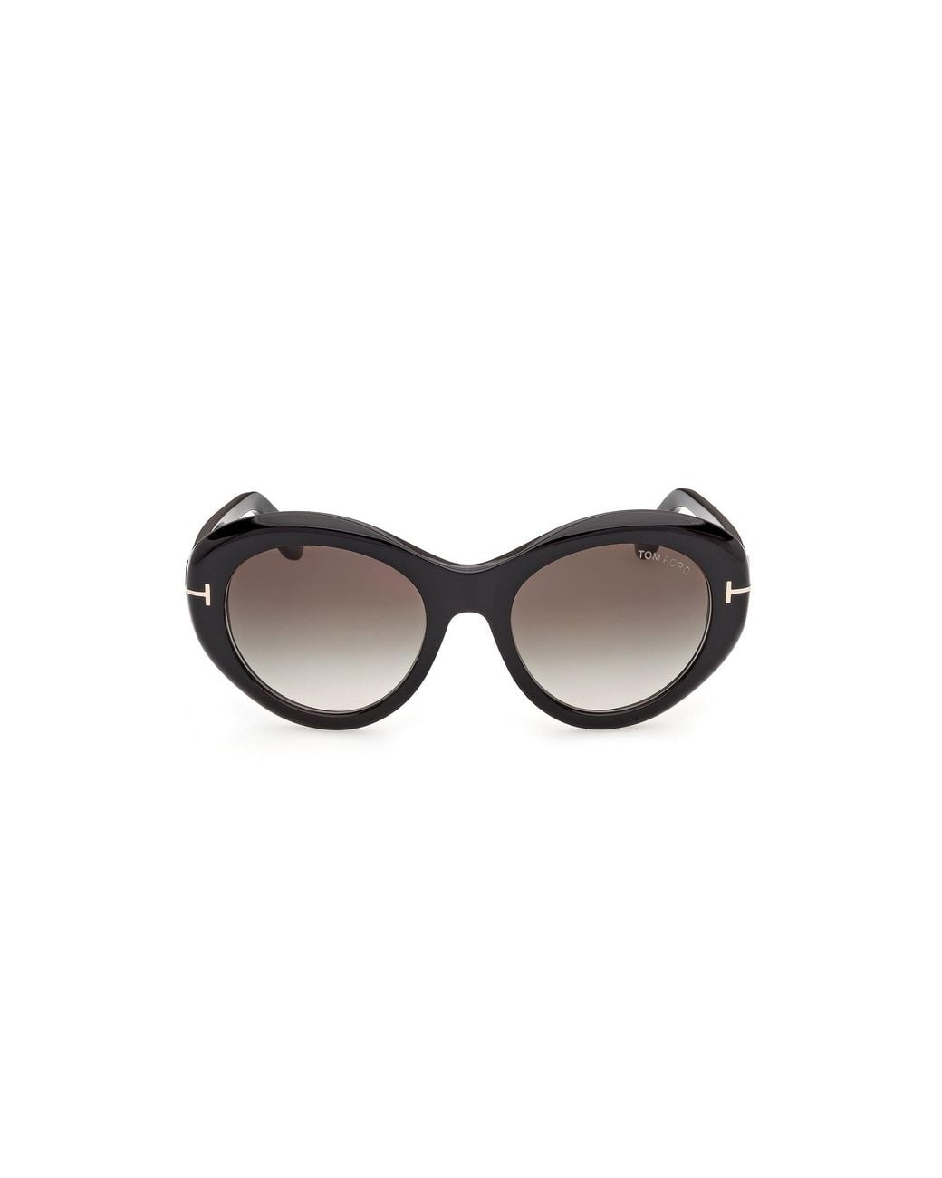 Tom Ford Black Ft1423 Elodie-02 01B Sunglasses Acetate Smoke Round Normal