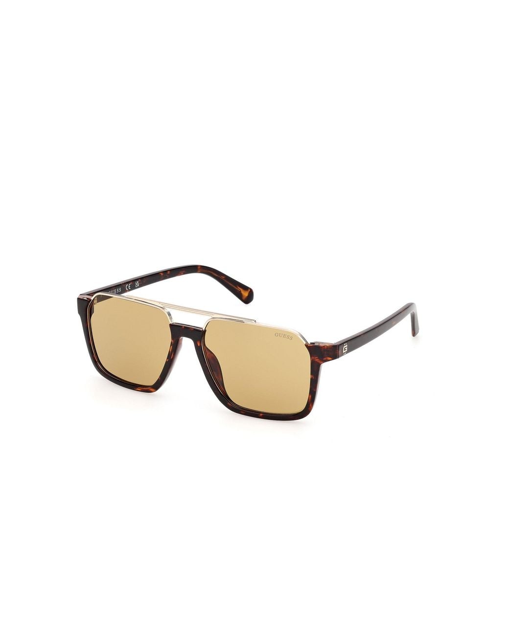 Guess Black Gu00366 52E Sunglasses Injected Squared Normal for men