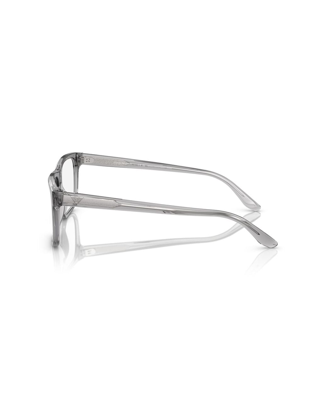 Emporio Armani Black Ea3218 5075 Optical Frames Acetate Transparent Squared Normal for men