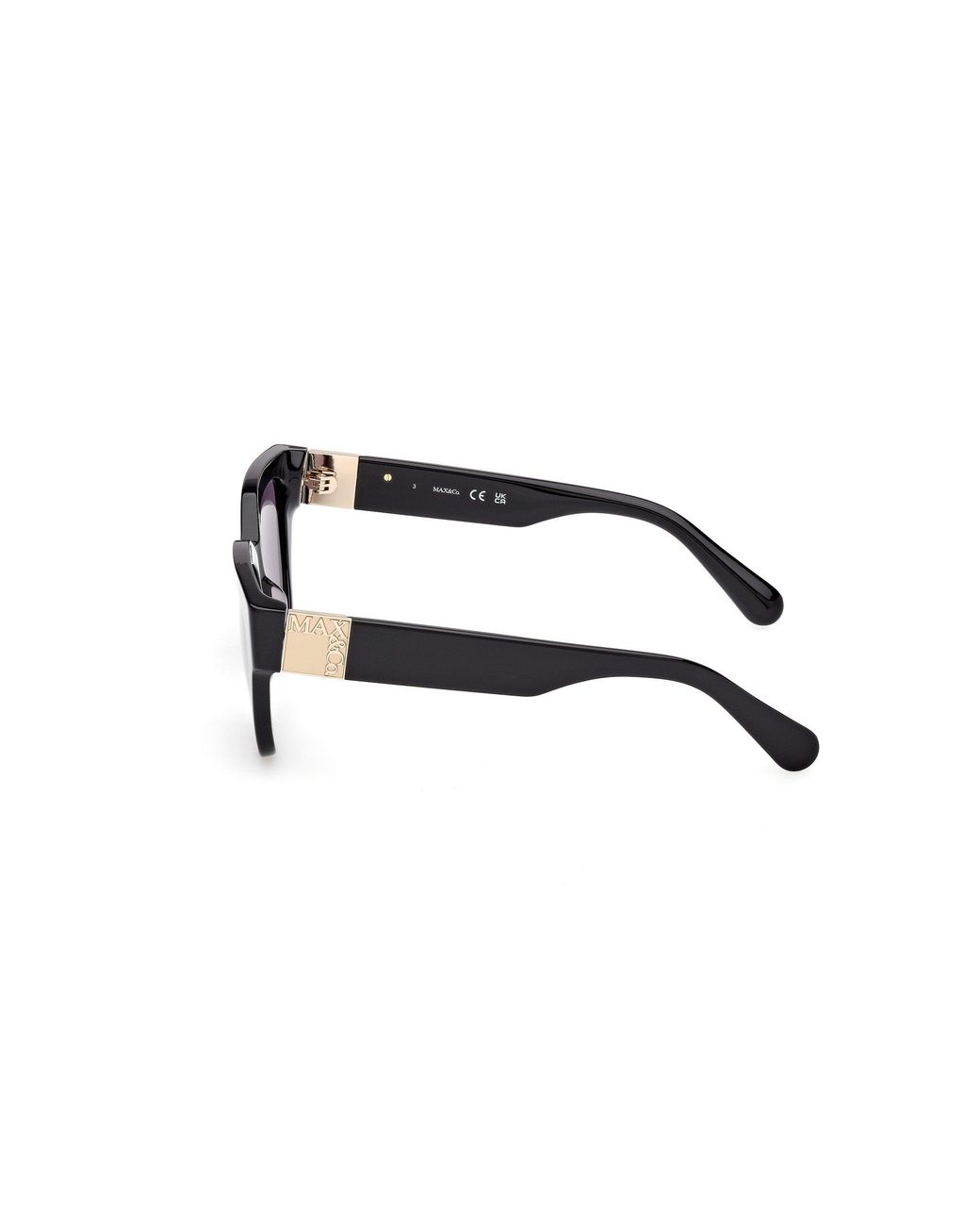 MAX&Co. Black Mo0138 01A Sunglasses Acetate Smoke Squared Normal