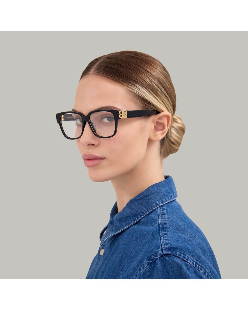 Balenciaga Black Bb0104O 001 Optical Frames Acetate Transparent Squared