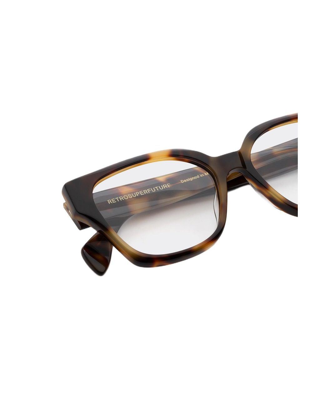 Retrosuperfuture Black 07V Numero 163 Maculato Optical Frames Acetate Squared