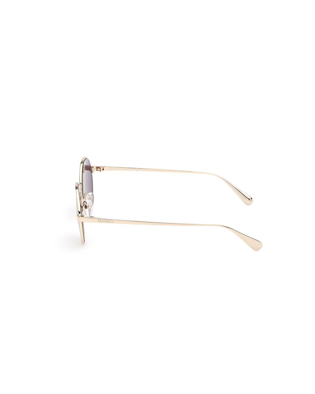 MAX&Co. Metallic Mo0166 32E Sunglasses Metal Smoke Round Normal