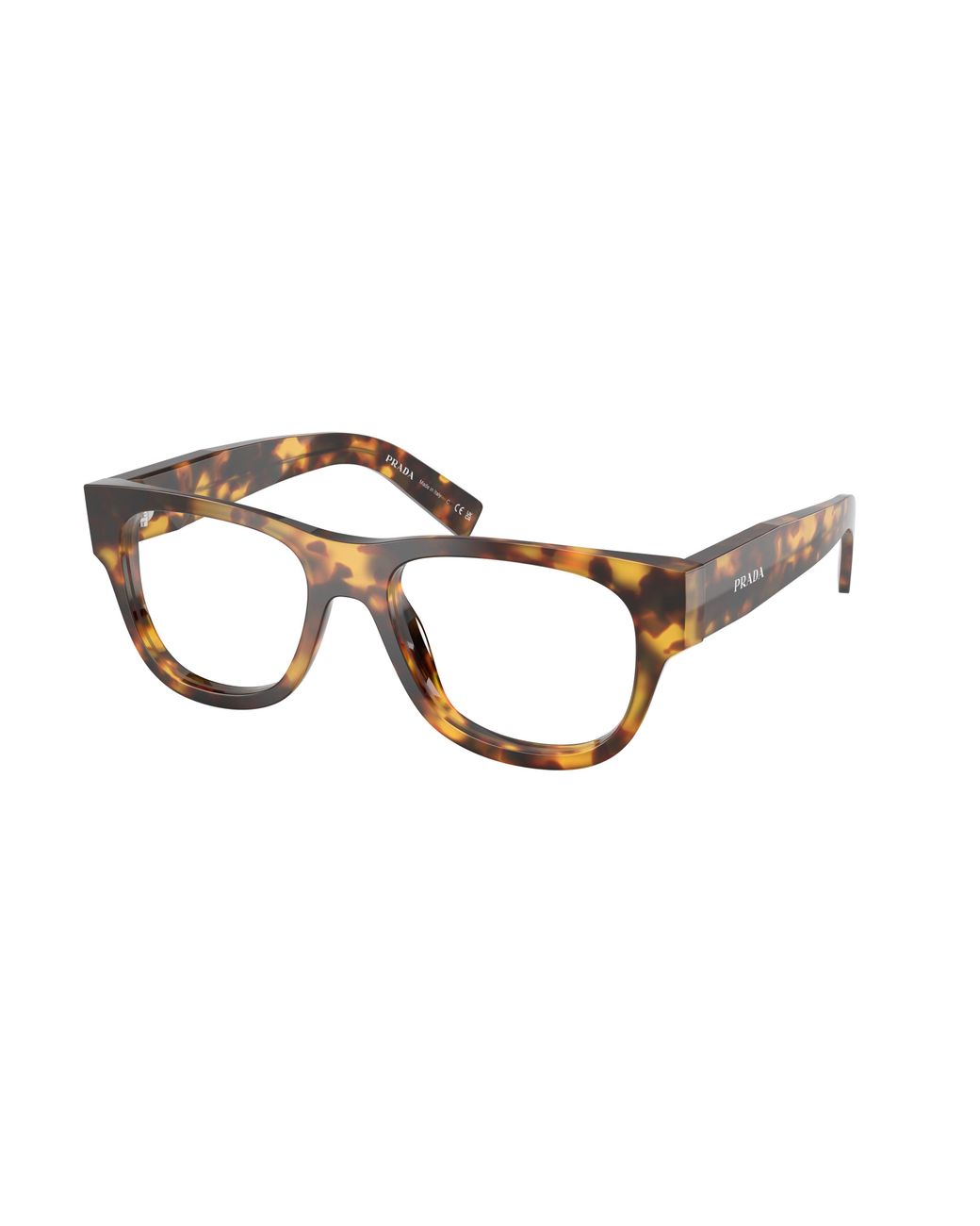 Prada Black Pr D08Vu 14L1O1 Optical Frames Acetate Transparent Squared Normal for men
