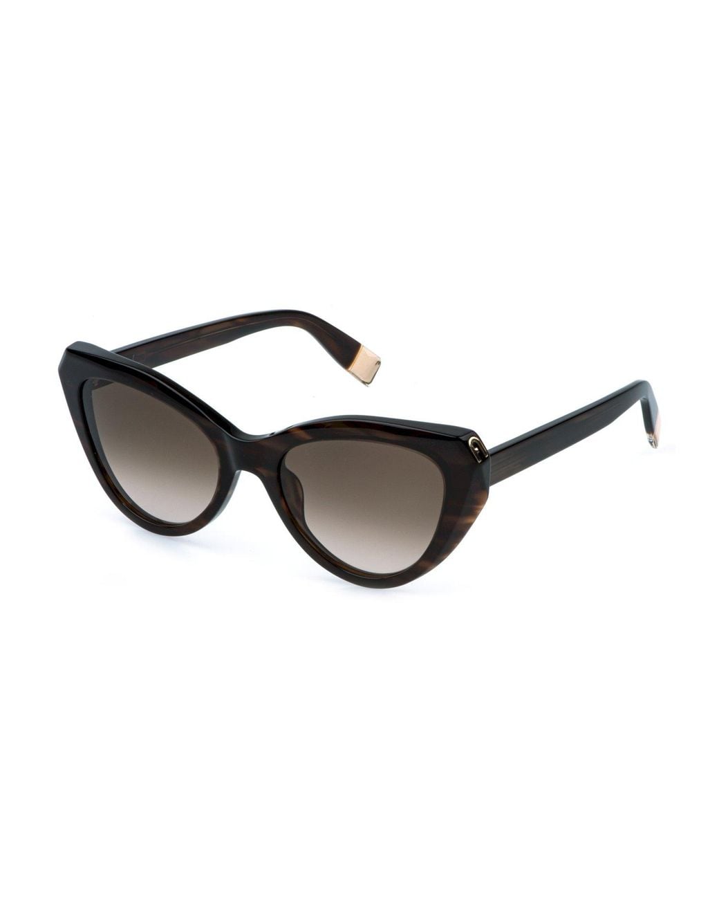 Furla Black Sfu977 07Hl Sunglasses Acetate Cat Eye Normal Nuanced