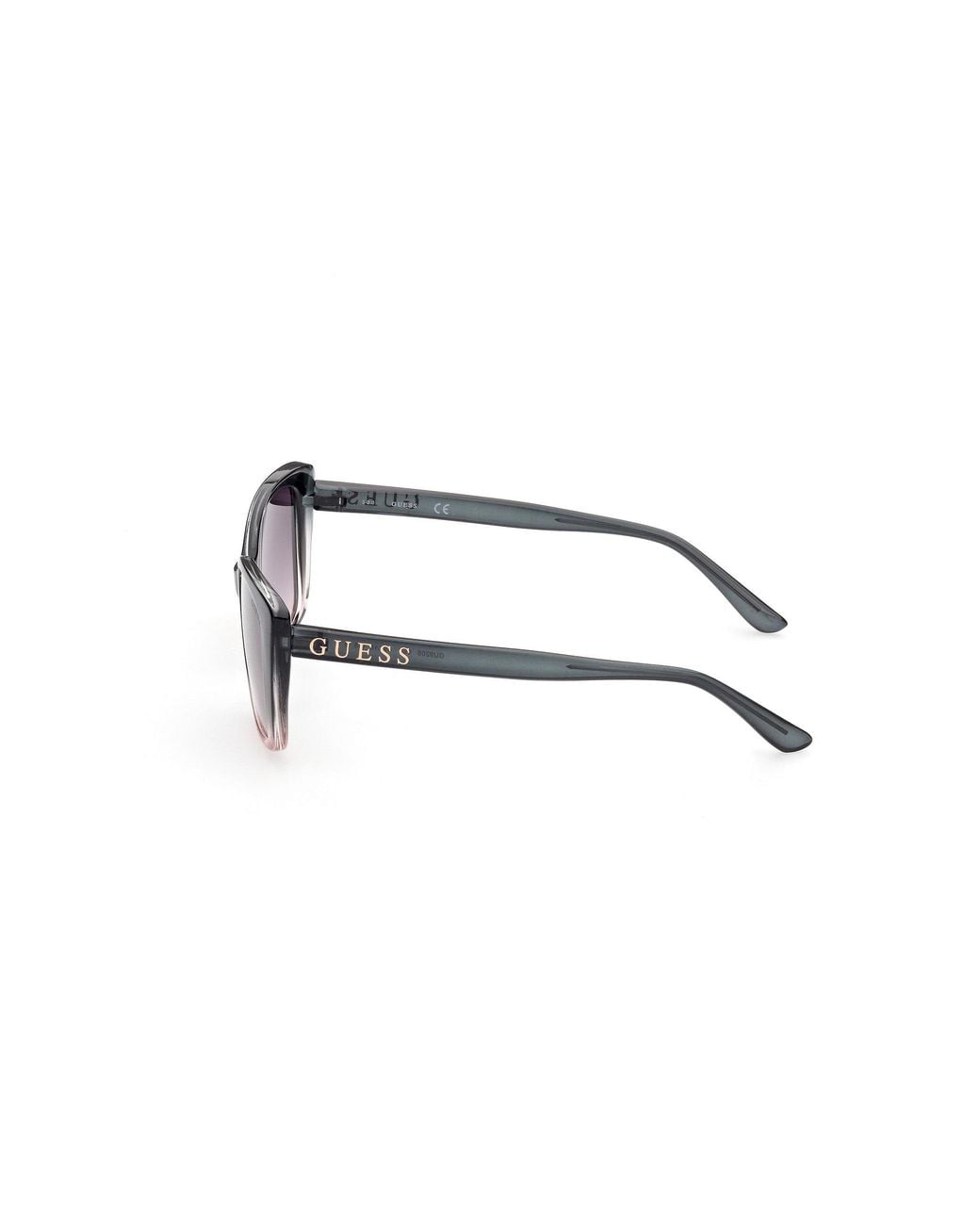 Guess Black Gu9208 05B Sunglasses Injected Smoke Squared Normal Nuanced