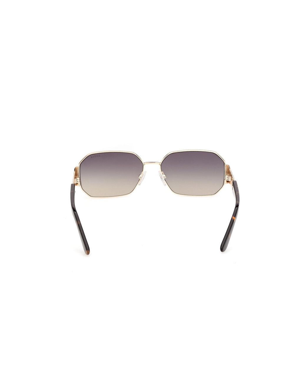 Guess Black Gu00356 32B Sunglasses Metal Smoke Geometric Normal